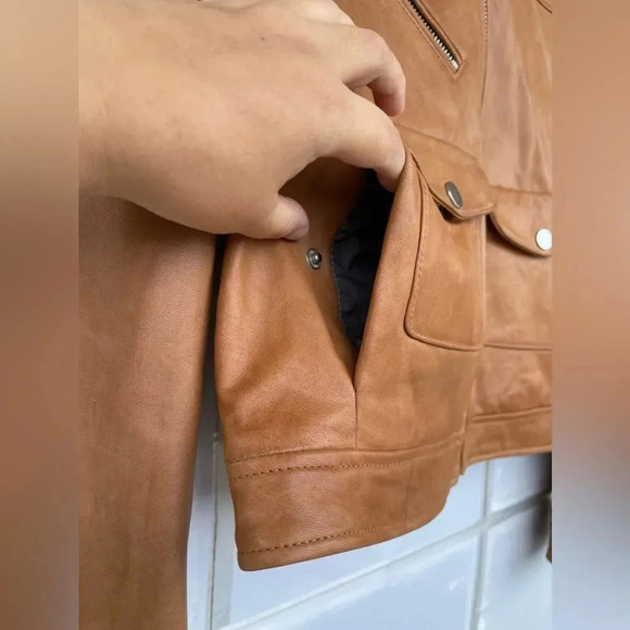 Doma leather lamb tan jacket size medium - Picture 6 of 17